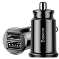 Baseus Grain Mini Smart Dual USB Car Charger - 3.1A - White
