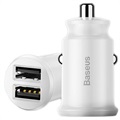 Baseus Grain Mini Smart Dual USB Car Charger - 3.1A - White