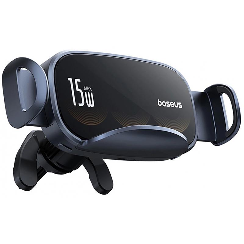 Supporto Telefonico Automatico Baseus Per Auto, Ricarica Wireless 15W, Nero, Modello WXHW03-01, A Presa D'aria - 3