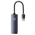 Baseus Lite Series USB-A / Gigabit Ethernet Network Adapter - Grey