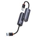 Baseus Lite Series USB-A / Gigabit Ethernet Network Adapter - Grey