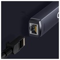 Baseus Lite Series USB-A / Gigabit Ethernet Network Adapter - Grey