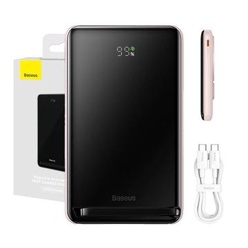 Baseus Magnetic Wireless Power Bank 10000mAh - USB-C 20W, MagSafe Compatible - Pink