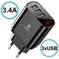Baseus Mirror Lake Triple USB Travel Charger
