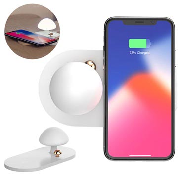 baseus mushroom lamp desktop wireless charger