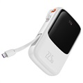 Baseus Qpow Pro Power Bank with USB-C Cable - 10000mAh - White