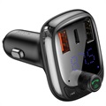 Baseus S-13 T-Type FM Transmitter / Car Charger CCTM-B01 - Black