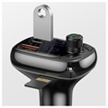 Baseus S-13 T-Type FM Transmitter / Car Charger CCTM-B01 - Black
