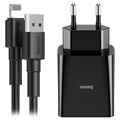 Baseus Speed Mini Wall Charger & Lightning Cable TZCCFS-R01 - Black