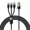 Baseus StarSpeed 3-in-1 Charging and Data Cable - 1.2m, 3.5A