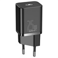 Baseus Super Si Quick Charger and USB-C/USB-C Cable - 25W - Black