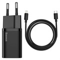 Baseus Super Si Quick Charger with USB-C / Lightning Cable - 20W - Black