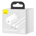 Baseus Super Si Quick Charger with USB-C / Lightning Cable - 20W - White