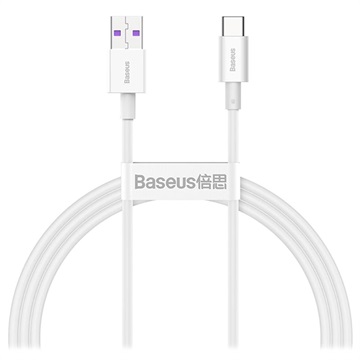 Baseus Superior Series USB-C Data & Charging Cable - 66W, 1m - White