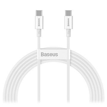 Baseus Superior Series USB-C / USB-C Cable - 100W, 2m - White