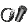 Baseus TZXLD-B01 Small Screw Car Charger & 1m USB-C Cable