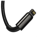 Baseus Tungsten Gold 3-in-1 Fast Charging Cable - 1.5m - Black