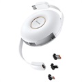 Baseus Zink 3-in-1 Retractable Magnetic Cable - 1m - White