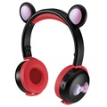 Bear Ear Bluetooth Headphones BK7 with LED