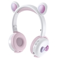 Bear Ear Bluetooth Headphones BK7 with LED