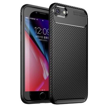 iPhone 7/8/SE (2020)/SE (2022) Beetle Carbon Fiber TPU Case - Black