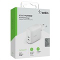 Belkin BoostCharge Wall Charger 40W - PD 3.0, 2xUSB-C - White