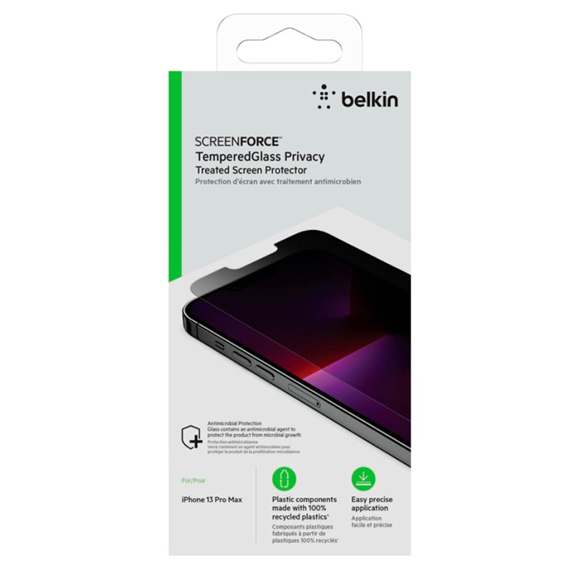 Belkin ScreenForce TemperedGlass Privacy iPhone 13 Pro Max Screen Protector