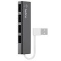 Belkin Ultra-Slim USB 2.0 Travel Hub - 4 Port - Black