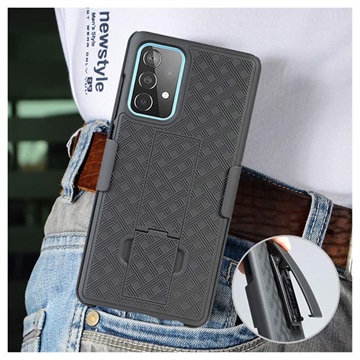 Samsung Galaxy A52 5G Hybrid Case with Belt Clip - Black