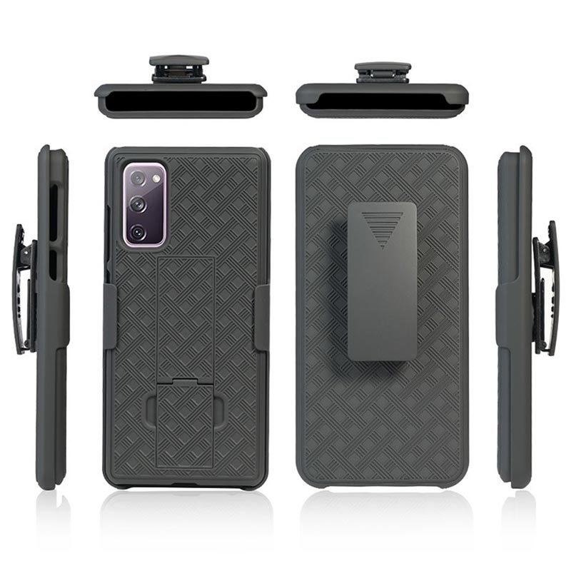 Samsung Galaxy S20 FE Hybrid Case with Belt Clip - Black