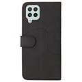 Bi-Color Series Samsung Galaxy A22 4G Wallet Case - Black