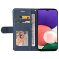 Bi-Color Series Samsung Galaxy A22 5G, Galaxy F42 5G Wallet Case - Blue