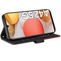 Bi-Color Series Samsung Galaxy A42 5G Wallet Case - Black