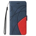 Bi-Color Series Samsung Galaxy A42 5G Wallet Case - Blue