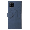 Bi-Color Series Samsung Galaxy A42 5G Wallet Case - Blue