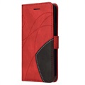 Bi-Color Series Samsung Galaxy A42 5G Wallet Case - Red