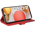 Bi-Color Series Samsung Galaxy A42 5G Wallet Case - Red