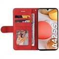 Bi-Color Series Samsung Galaxy A42 5G Wallet Case - Red