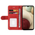 Bi-Color Series Samsung Galaxy A12 Wallet Case - Red