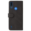 Bi-Color Series Motorola Moto E7 Power Wallet Case - Black