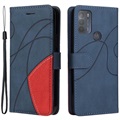 Bi-Color Series Motorola Moto G50 Wallet Case - Blue