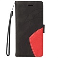 Bi-Color Series Nokia 5.3 Wallet Case - Black