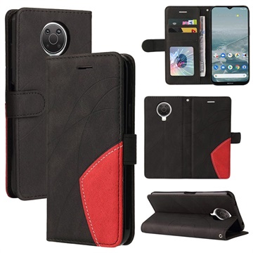 Bi-Color Series Nokia G10/G20 Wallet Case - Black