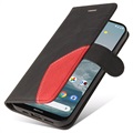 Bi-Color Series Nokia G10/G20 Wallet Case - Black