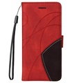 Bi-Color Series Nokia G10/G20 Wallet Case - Red