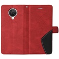 Bi-Color Series Nokia G10/G20 Wallet Case - Red