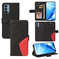 Bi-Color Series OnePlus Nord N200 5G Wallet Case - Black