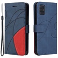 Bi-Color Series Samsung Galaxy A51 Wallet Case - Blue