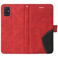 Bi-Color Series Samsung Galaxy A51 Wallet Case - Red