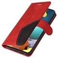 Bi-Color Series Samsung Galaxy A51 Wallet Case - Red
